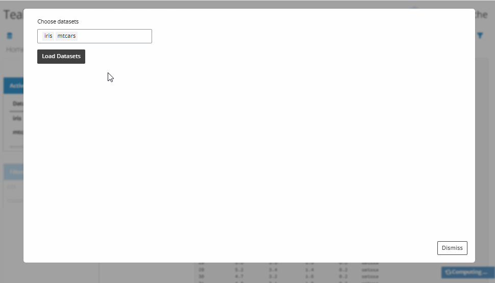 Animation of the delayed-data app